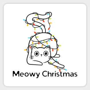 Meowy Christmas Magnet